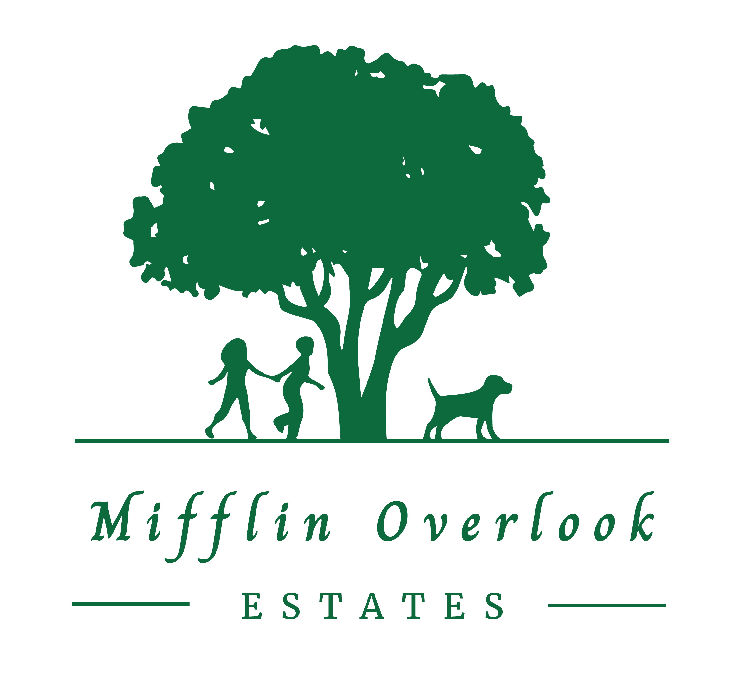Logo of Mifflin Overlook Estates in partnership with Ink & Arrow Marketing Co., a creative marketing agency focused on community driven marketing and small business branding.