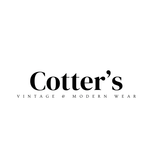 Logo of Cotter’s Vintage & Modern Wear in partnership with Ink & Arrow Marketing Co., a creative marketing agency focused on community driven marketing and small business branding.