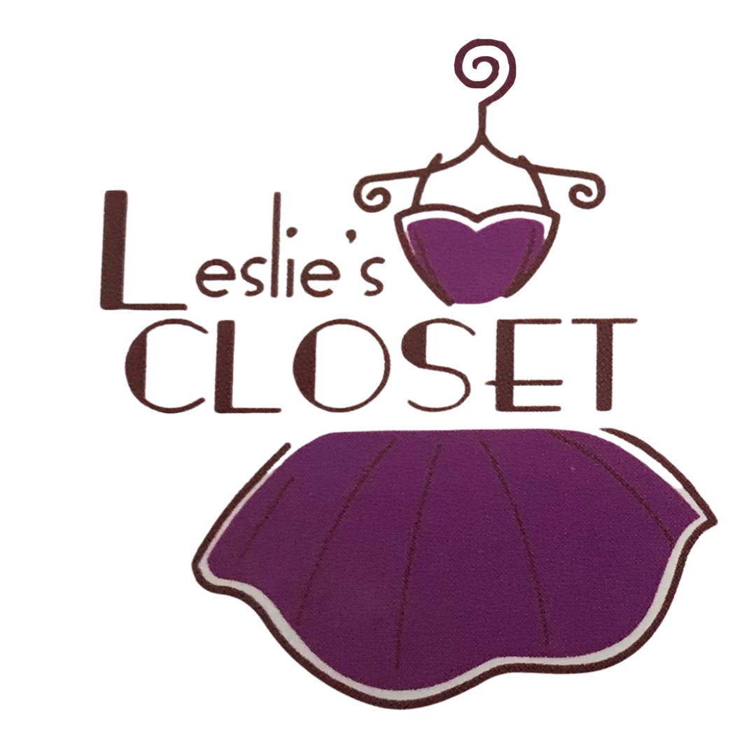 Logo of Leslie’s Closet in partnership with Ink & Arrow, a creative marketing agency focused on community driven marketing and small business branding.