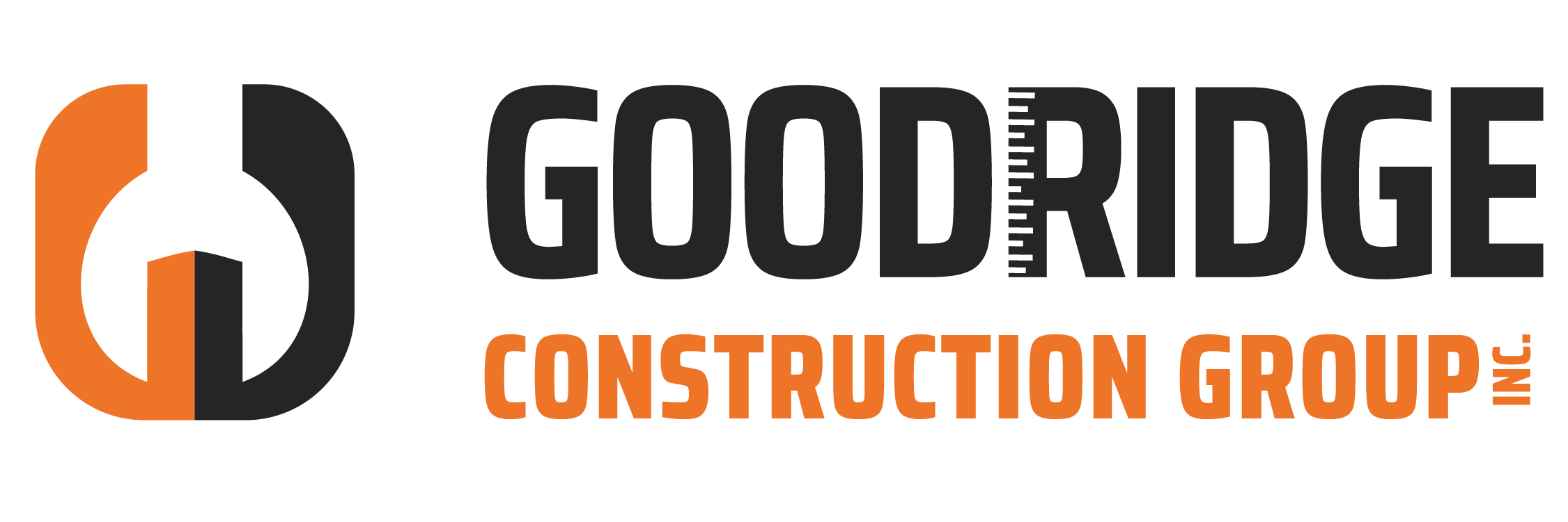 Goodridge Construction logo showing partnership with Ink & Arrow